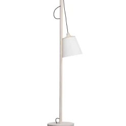 Pull Floor Lamp, White / Oak