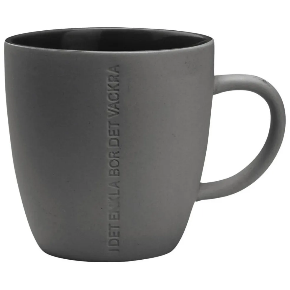 Quote Mug "I Det Enkla" Dark Grey