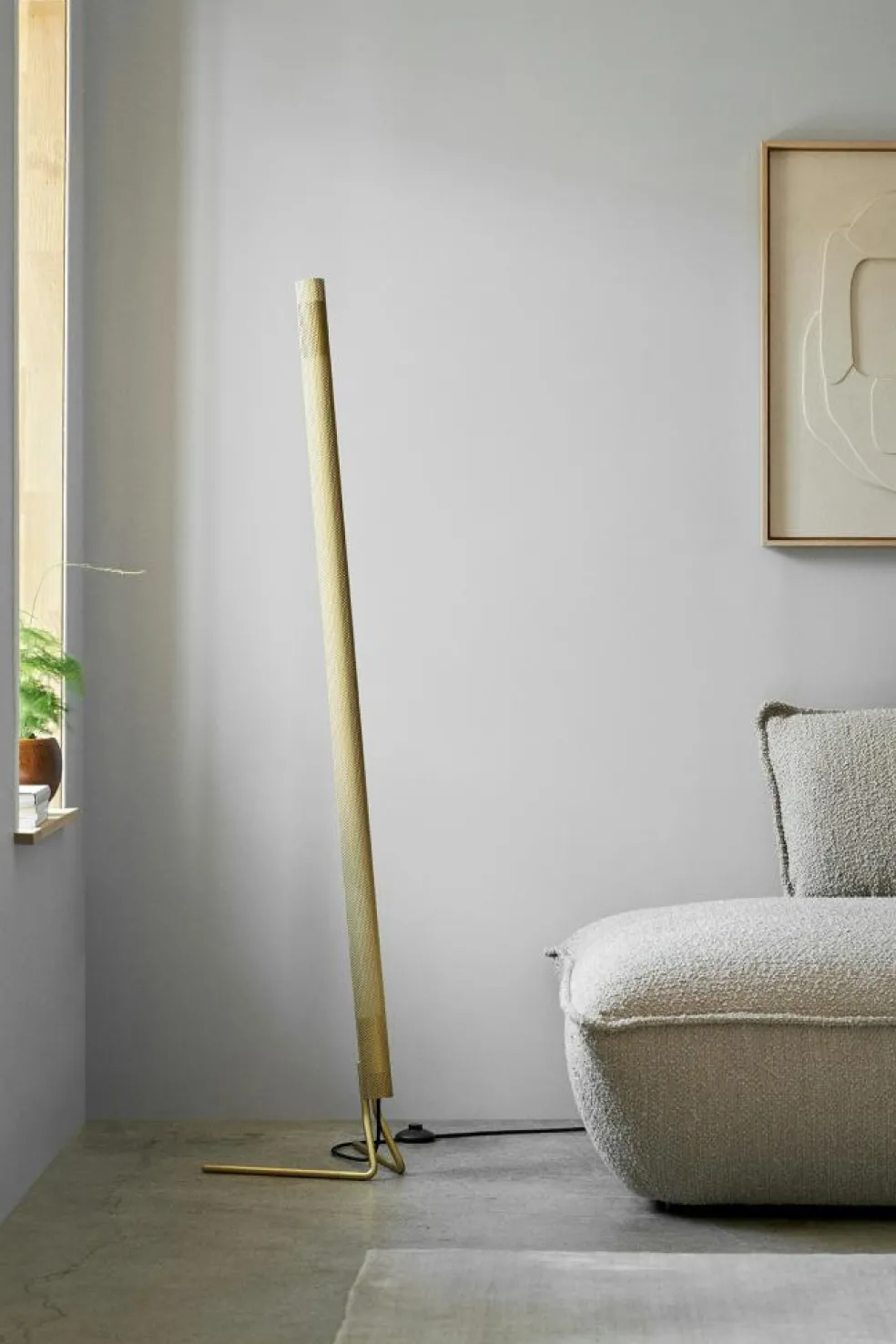 Radent Floor Lamp, Brass