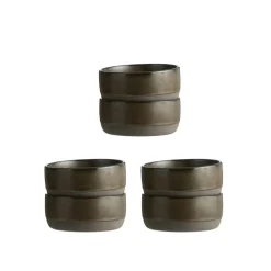 Raw Bowl 13,5 cm 6-pack, Metallic Brown