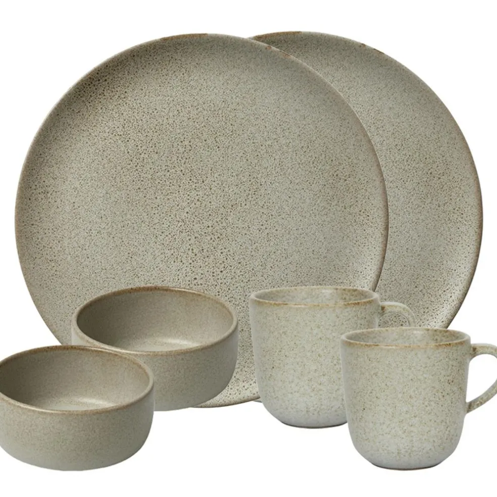 Raw Breakfast Set 6 Pieces, Sandy Beige
