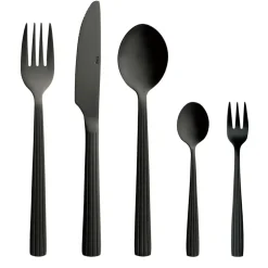 Raw Cutlery Set 60 Pieces, Matte Black