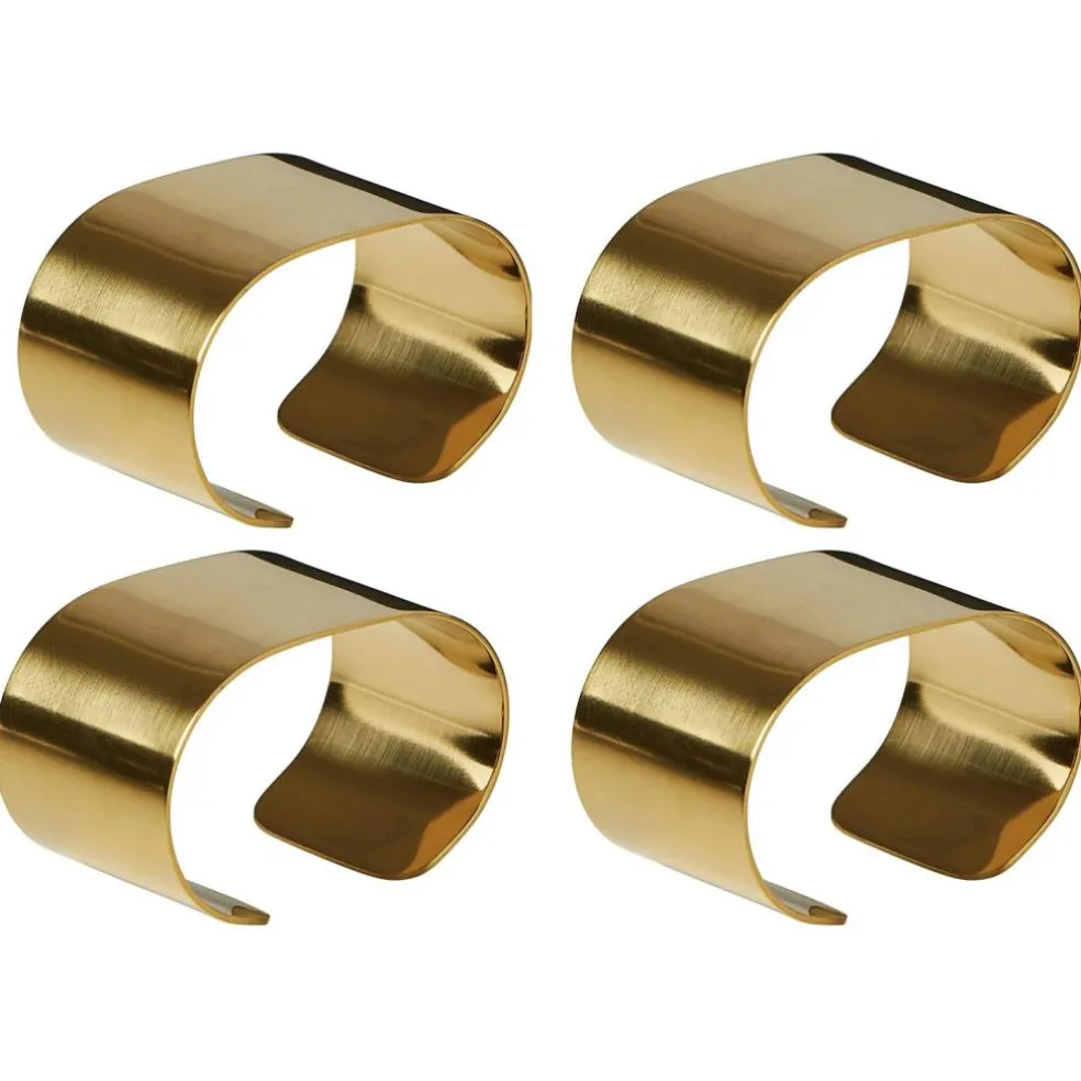 Raw Napkin Ring 4-pack, Gold