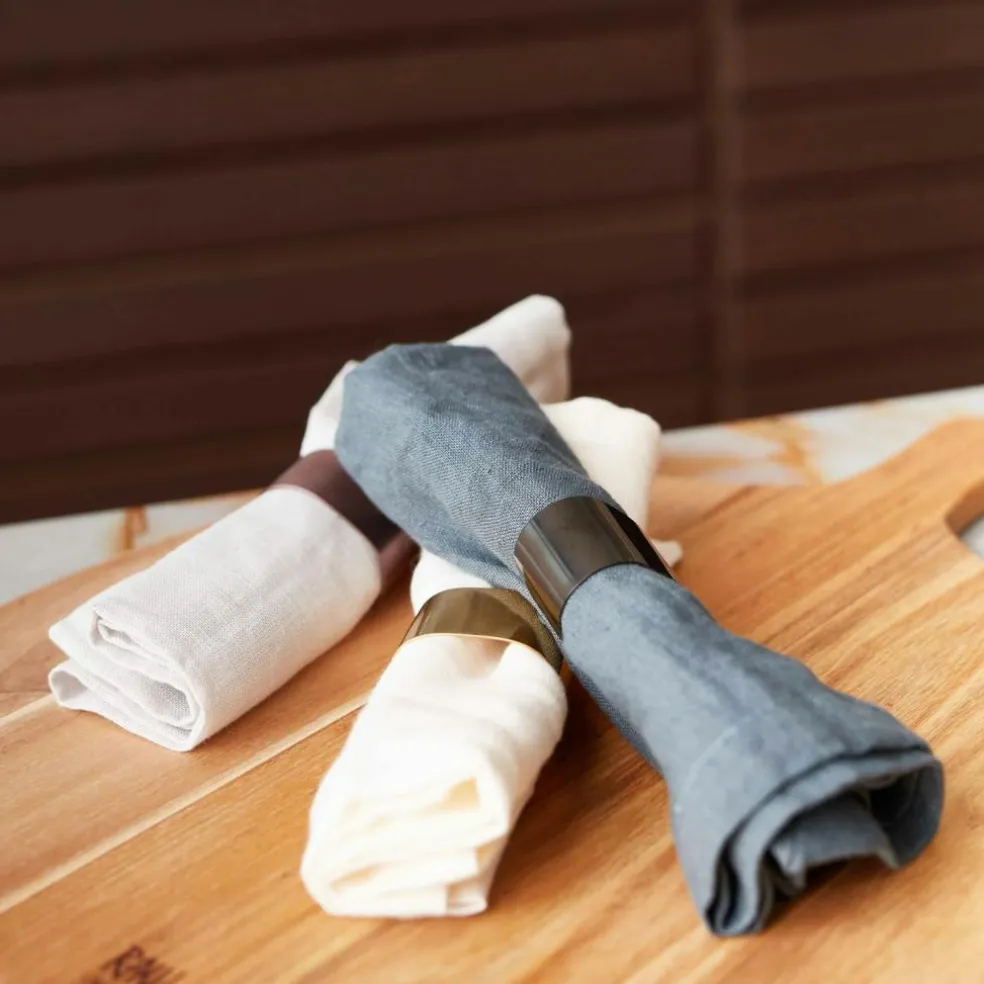 Raw Napkin Ring 4-pack, Gold