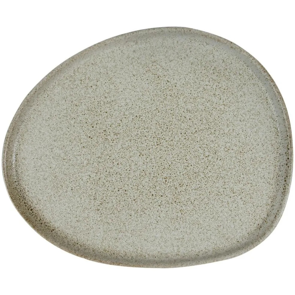 Raw Organic Plate 24 cm, Sandy Beige