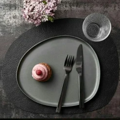 Raw Organic Plate 25x29 cm, Titanium Black