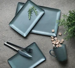 Raw Rectangular Plate 31,5x20 cm, Northern Green