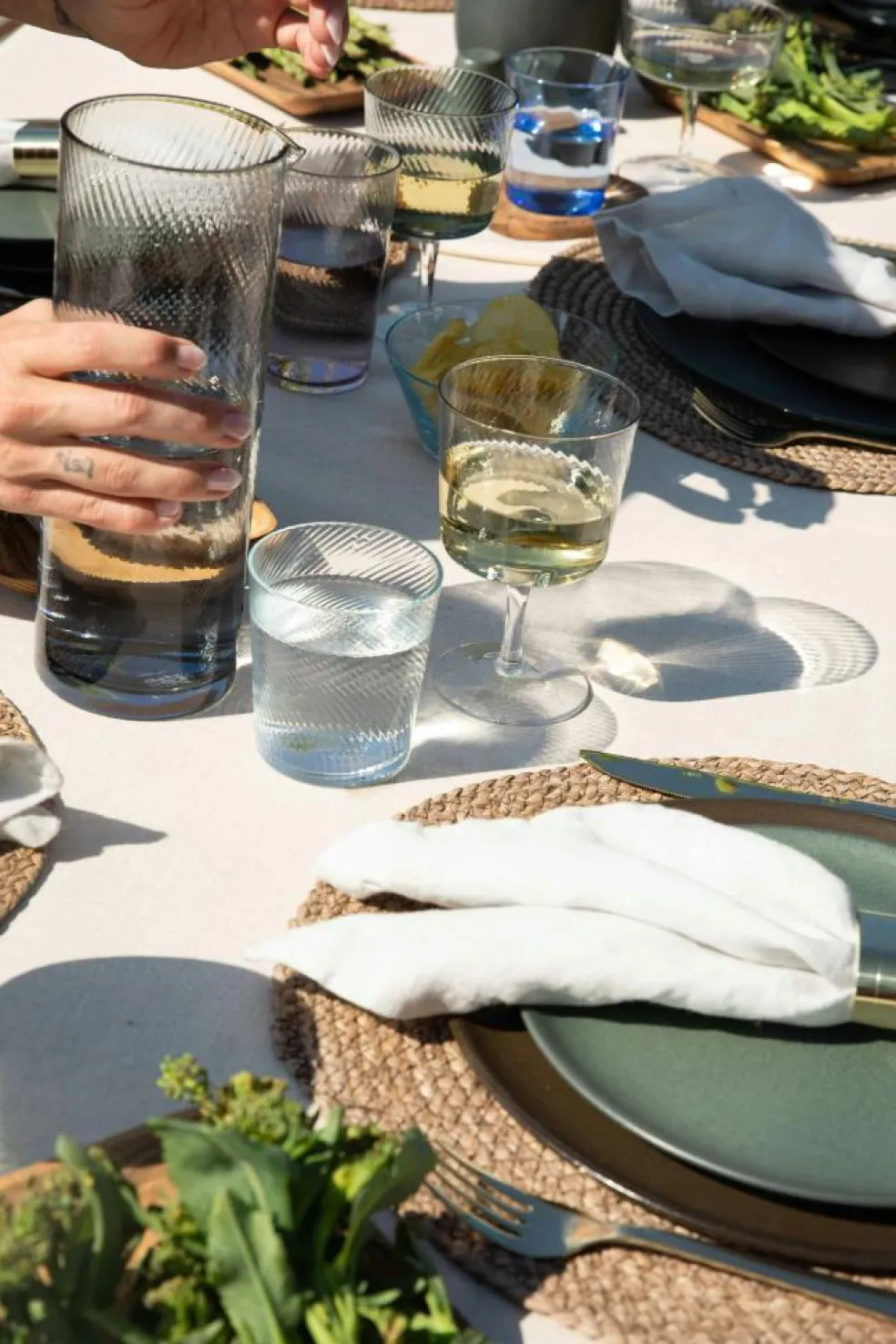 RAW Unique Swirl Glass Low 30 cl, Pink