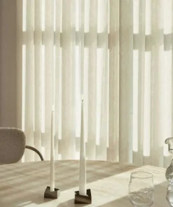 Reflect Candle Holder Small, Brushed Chrome