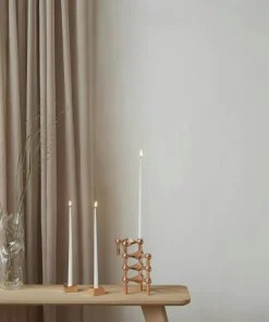 Reflect Candle Holder Small, Brushed Chrome