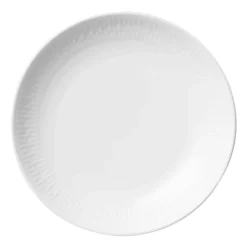 Relief Deep Plate 22 cm 4-Pcs, White