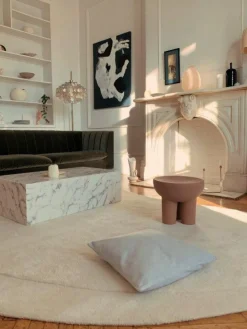 Residue Wool Rug 180x270 cm, Bone White