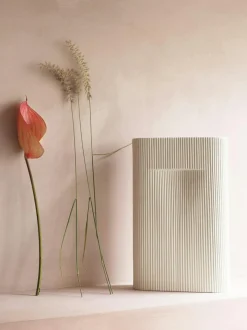 Ridge Vase 48 cm, Beige