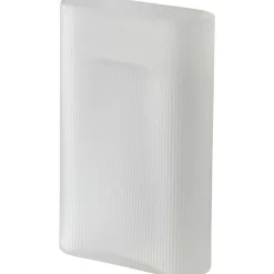 Ridge Vase Frosted Glass 16,5 cm, Taupe