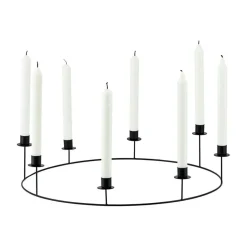 Ring Candle Stand S, Black