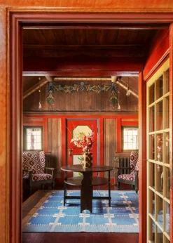 Röllakan Ruth Wool Rug 75x240 cm, Summer Sky