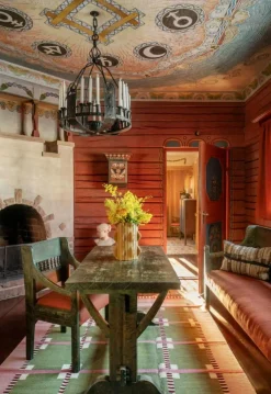 Röllakan Ruth Wool Rug 75x240 cm, Summer Sky