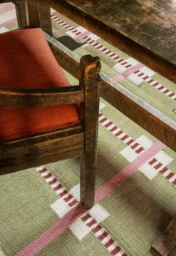 Röllakan Ruth Wool Rug 75x240 cm, Summer Sky