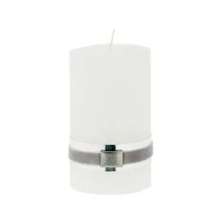 Rustic Candle Medium, White