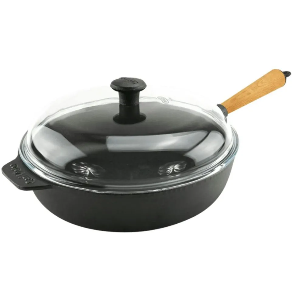 Sauté Pan With Glass Lid 28 cm, Steel Handle