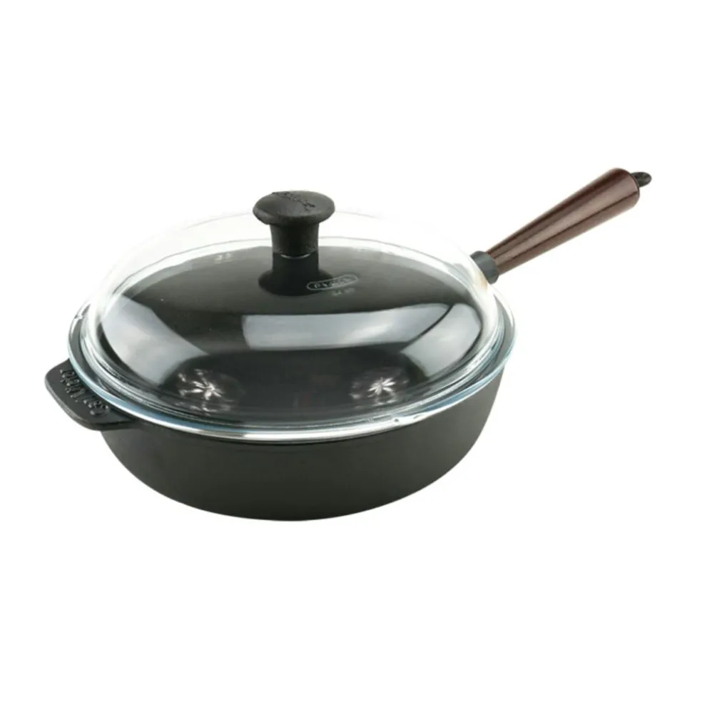 Sauté Pan With Lid 25 cm, Handle In Beech