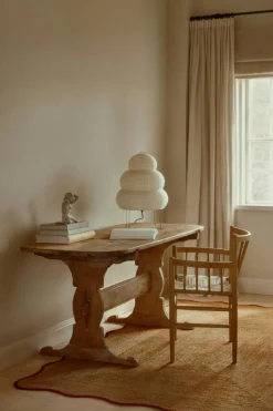 Scallop Jute Rug 75x200 cm, Misty Blue