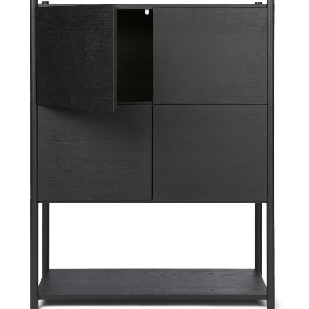 Sceene Bookcase E, Black Oak