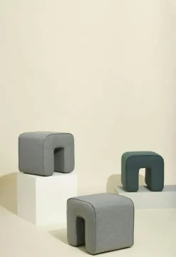 Sculpture Pouf, Dark Grey