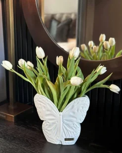 Secret Butterfly Vase Small, White