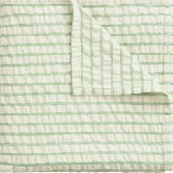 Seersucker Swaddle Blanket 110x110 cm, Stripe Emerald