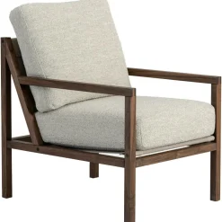 Seventy Five Wood Armchair, Walnut / Sheepskin Moonlight