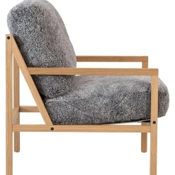 Seventy Five Wood Armchair, Oak / Sheepskin Scandinavian Grey