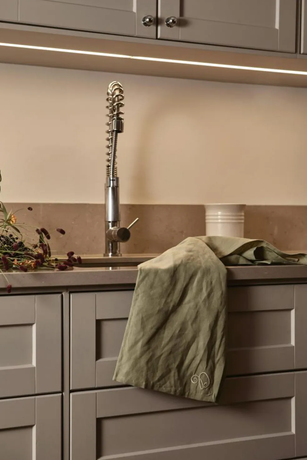 Sienna Kitchen Towel 50x70 cm 2-pack, Taupe