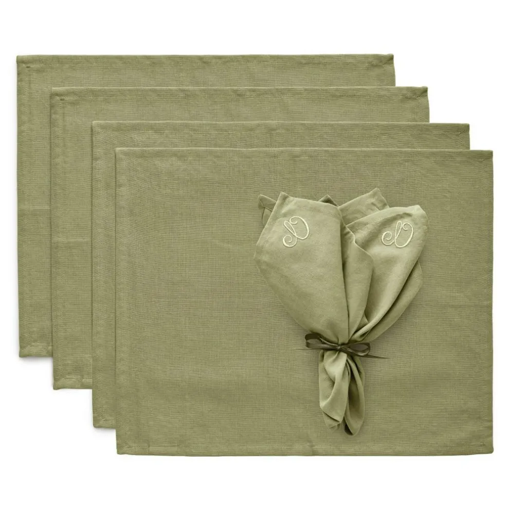 Sienna Textile Set 4 Placemats + 4 Napkins, Pink