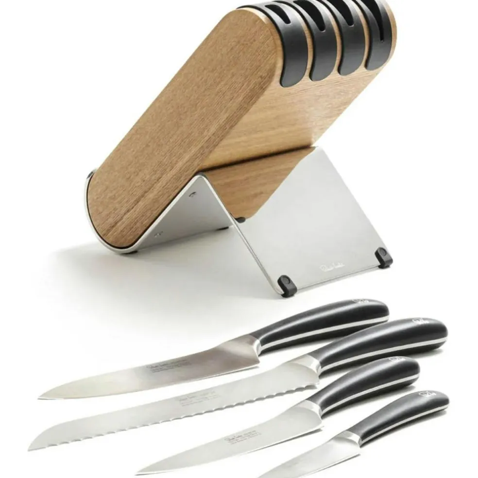 Signature Q Knife Block With 4 Knives, Ash