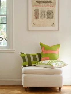 Sikkim Cushion Cover 50x50 cm, Apricot Orange / Khaki