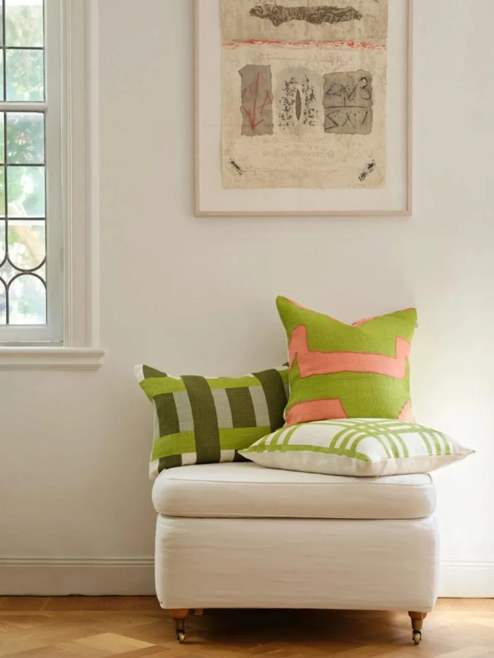 Sikkim Cushion Cover 50x50 cm, Apricot Orange / Khaki