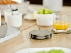 Singles Coaster With Holder, Black