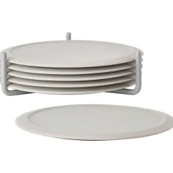 Singles Coaster With Holder, Black