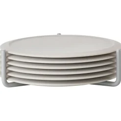 Singles Coaster With Holder, Black