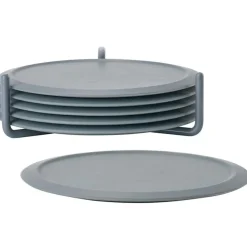 Singles Coaster With Holder, Black