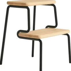 Slalom Step Stool, White Pigmented Oak