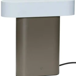 Sleek Table Lamp, Beige/Orange