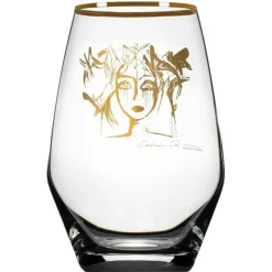 Slice Of Life Drinking Glass, Gold