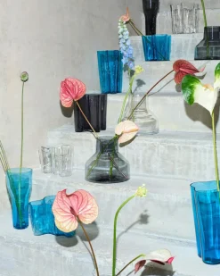 Solare Vase Low 20x22 cm, Electric Blue