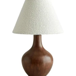 Solid Table Lamp, Dark Oak