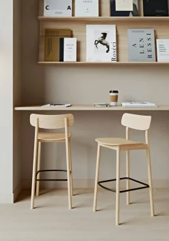 Soma Bar Stool, Black Painted Ash