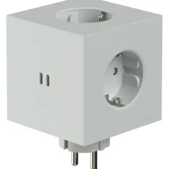 Square 2 Socket Extender With USB-C / Magnet, Oak Green