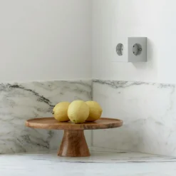 Square 2 Socket Extender With USB-C / Magnet, Oak Green