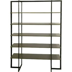 Square Bookcase 126x40x180,  Black Oak